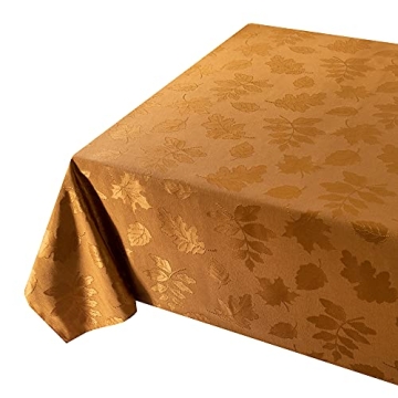 Harvest Legacy Amber-Bronze Table Cloth for Thanksgiving