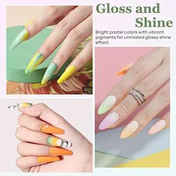 Modelones 24 Pcs Gel Nail Polish Set - 20 Pastel Colors