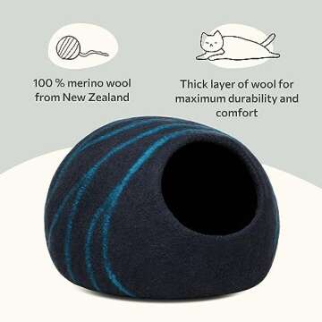 Meowfia Cat Cave: Premium Eco-Friendly Cat Bed