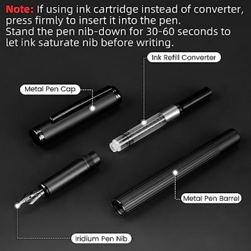 JINHAO Fountain Pen with Ink Cartridges & Converter
