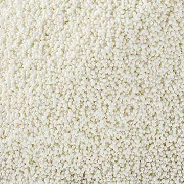 White Pearl Sprinkles - 2.7 Pounds - Bulk White Nonpareils Jimmies - Toppings for Bridal Sprinkles - Tiny Pearls for Cakes, Cookies, Cakepops