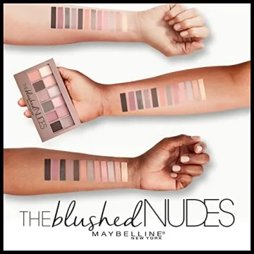Maybelline The Blushed Nudes Eyeshadow Palette Makeup, 12 Pigmented Matte & Shimmer Shades, Blendable Powder, 1 Count