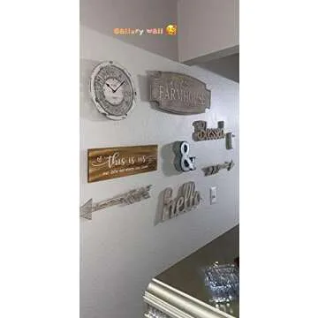 DeliDecor Rustic Carved Wood Wall Decor - Large Farmhouse Sign