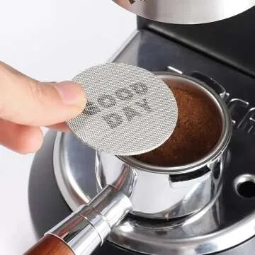 Generic Happy Puck Espresso Puck Screens (3 Pack) | Stainless Steel Mesh | For All Portafilter Sizes 58.5MM, 53.5MM, 51MM | Coffee Filter Screen (53.5mm)