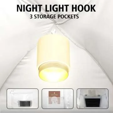 RIYDH Bed Tent Bed Canopy Queen Size for Adult and Kids - Portable Sleeping Tents Indoor Dream Tents 80% Blackout with String Light 3 Doors Breathable Privacy Space Tents…