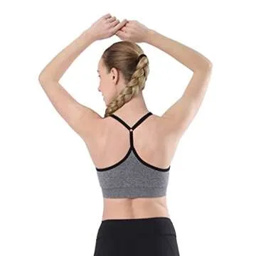 AKAMC Women's Removable Padded Sports Bras Medium Support Workout Yoga Bra 3 Pack,White/Blue/Black,X-Large