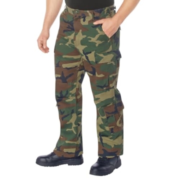Vintage Military Paratrooper Cargo Pants In Woodland Camo