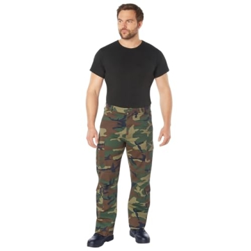 Vintage Military Paratrooper Cargo Pants In Woodland Camo