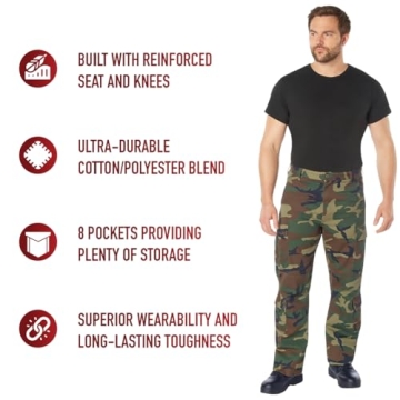 Vintage Military Paratrooper Cargo Pants In Woodland Camo