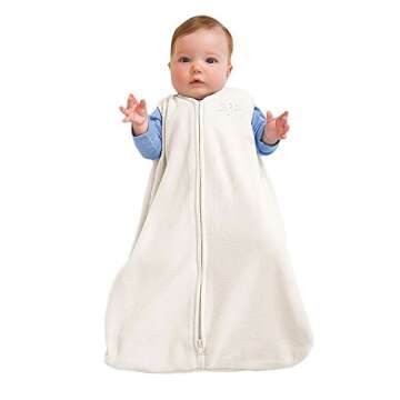 HALO Sleepsack Micro-Fleece Wearable Blanket, TOG 0.5, Cream, Small