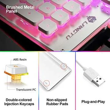 LANGTU Membrane Gaming Keyboard with Rainbow Backlight