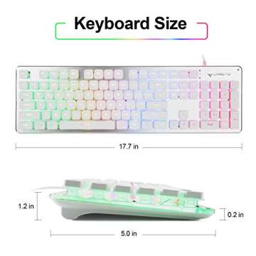 LANGTU Membrane Gaming Keyboard with Rainbow Backlight