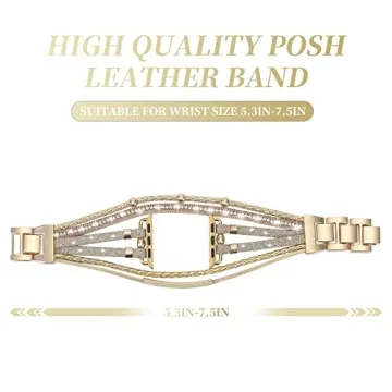 Stylish WONMILLE Posh Leather Bands for Apple Watch