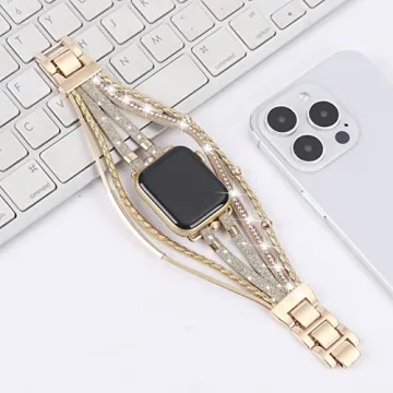 Stylish WONMILLE Posh Leather Bands for Apple Watch