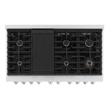 ZLINE 48" Dual Fuel Range with Black Matte Doors