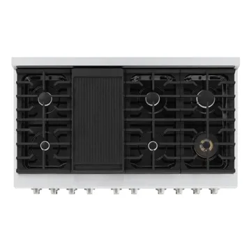 ZLINE 48" Dual Fuel Range with Black Matte Doors