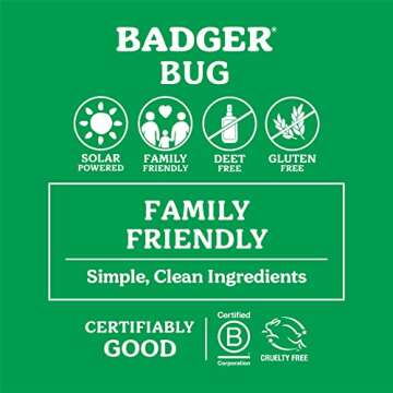 Badger Bug Repellent Tin, Organic Deet-Free Mosquito Repellent with Citronella, Family Friendly Pleasant Smelling Insect Repellent, Easy to Use, 2 oz Tin