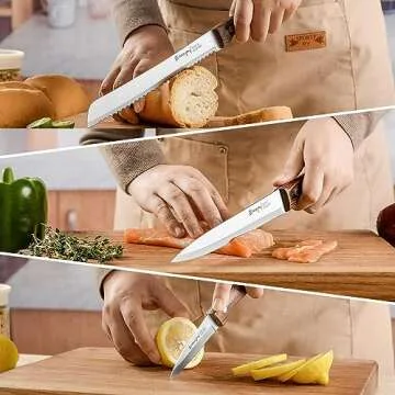 Emojoy Kitchen Knife Set - 5 High Carbon Kitchen Knives