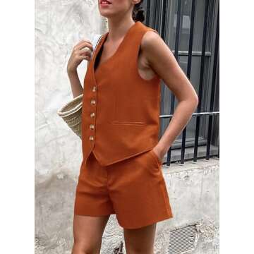 PRETTYGARDEN Women's Summer 2 Piece Outfit Sleeveless Set