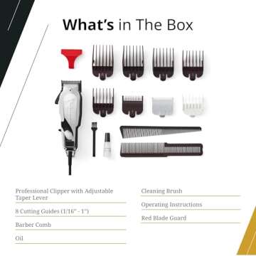 Wahl Professional Reflections Senior Cordless Clipper V9000 Motor Adjustable Taper Lever Metal Housing