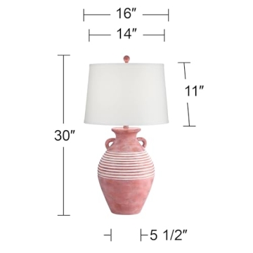 Stylish Southwest Style Jug Table Lamp 30" Red Brown Sandstone