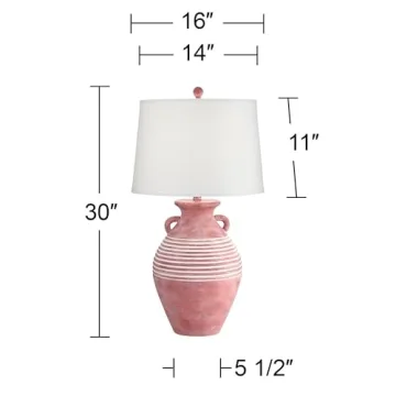 Stylish Southwest Style Jug Table Lamp 30" Red Brown Sandstone