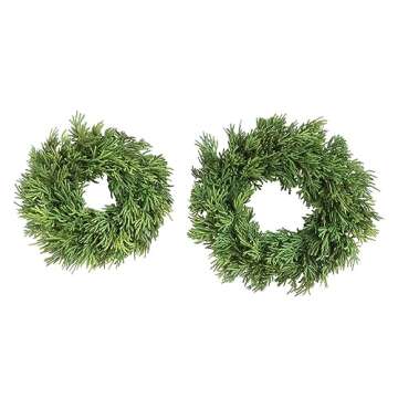 Creative Co-Op Artificial Cedar Wreath, 10", Green