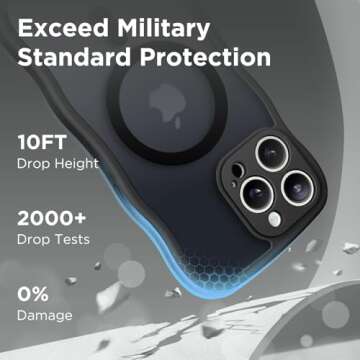 CAPRARO Cute iPhone 15 Pro Max Case - Shockproof Magnetic Design