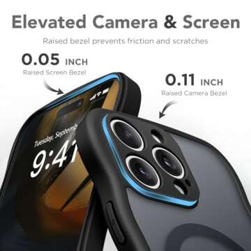 CAPRARO Cute iPhone 15 Pro Max Case - Shockproof Magnetic Design