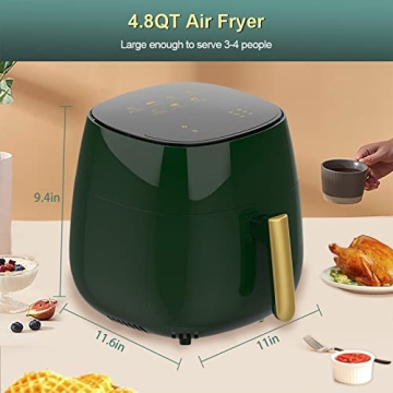 Compact 4.8QT Air Fryer 1400W Healthy Cooking