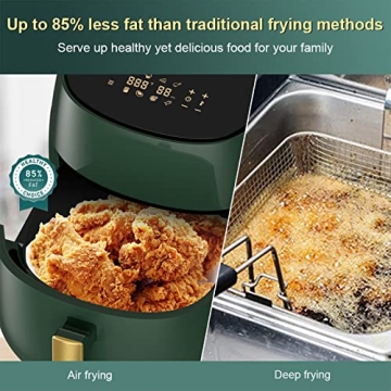 Compact 4.8QT Air Fryer 1400W Healthy Cooking