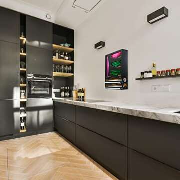 Cozee Bay Bamboo Food Bag Organizer with Foil and Plastic Wrap Organizer, Kitchen Drawer Organizer, Wrap Dispenser with Cutter, for Gallon, Quart, Sandwich, Snack Bags and 12" Roll (Black)