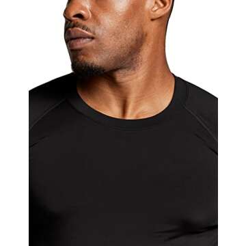 ATHLIO Men's Thermal Long Sleeve Compression Shirts, Winter Gear Sports Base Layer Top, Athletic Running T-Shirt, Active Top 3pack Black/Black/Black, Small