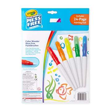 Crayola Color Wonder Paintbrush Pens & Paper, Mess Free Coloring for Toddlers, Painting Set, Toddler...