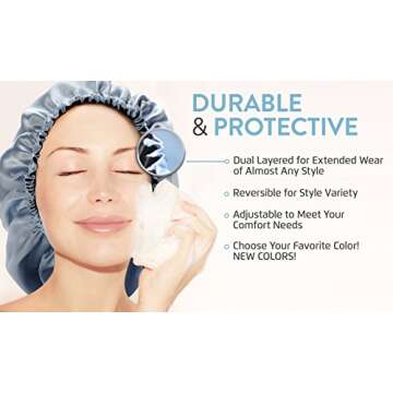 Glow By Daye Satin Bonnet - Double-Layered Adjustable Cap