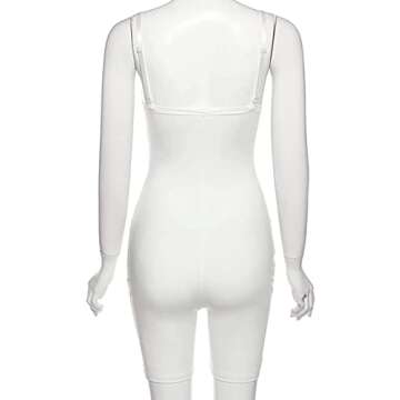 Trendy White Shorts Jumpsuit for Women - Perfect for Parties