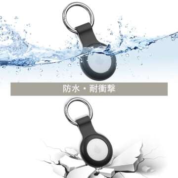 4 Pack IPX8 Waterproof for AirTag Keychain，with Soft Silicone Holder Case Key Ring，Lightweight, Anti-Scratch, Compatible with Air Tag Holder for Luggage,Keys, Dog Collar etc