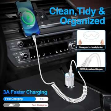 Type C Charger Cable Fast Charging,2Pack 6FT Coiled USB A to Type C Charger Cord Retractable Phone Charger for Samsung Galaxy Z Flip 5,A54,A34,A14,A03S,S23 Ultra,S22,S21,S20,S10 Plus,Pixel 7a,7,6 Pro