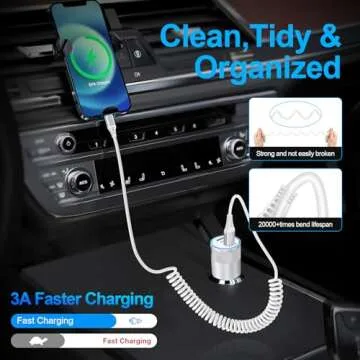 Type C Charger Cable Fast Charging,2Pack 6FT Coiled USB A to Type C Charger Cord Retractable Phone Charger for Samsung Galaxy Z Flip 5,A54,A34,A14,A03S,S23 Ultra,S22,S21,S20,S10 Plus,Pixel 7a,7,6 Pro