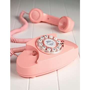 Crosley CR59-PI Princess Phone with Push Button Technology, Pink