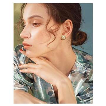 Letter C Earrings for Women - C Stud Earrings，Gift for Birthday, Thanksgiving, Mother's Day, Casual or Daily Wear