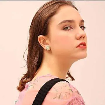 Letter C Earrings for Women - C Stud Earrings，Gift for Birthday, Thanksgiving, Mother's Day, Casual or Daily Wear