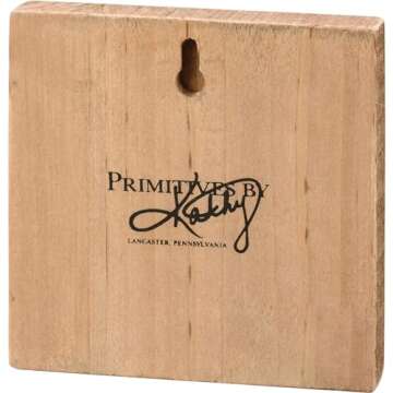 Primitives by Kathy White Bunny Home Décor Sign 4.50" x 4.50" x 1"