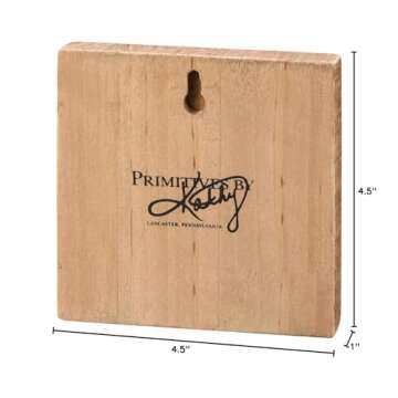 Primitives by Kathy White Bunny Home Décor Sign 4.50" x 4.50" x 1"