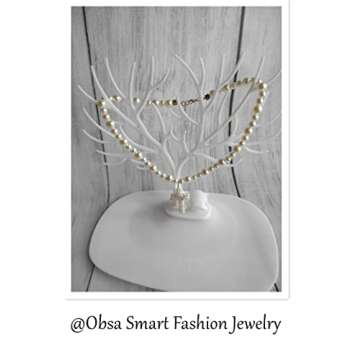 Elegant Handmade Pearl Cross Necklace for Women 18 Inch