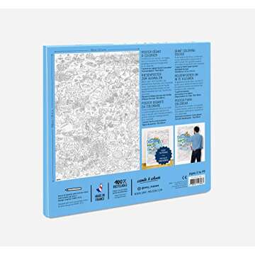 Omy Giant Coloring Poster, Ocean, 40 x 28 inches, Coloring fun for Kids, Adults, and the Whole Family.