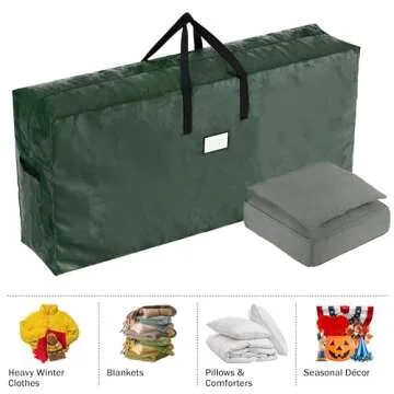Christmas Tree Storage Bag - Storage Bags for 9FT Disassembled Artificial Trees, Seasonal Decor, Packing, Moving, and Home Storage by Elf Stor (Green)