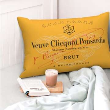 Aidashopgift V-Euve C-Licquot 30 X 20 Inch Rectangle Cushion Cover Luxury Modern Rustic Lumbar Throw...