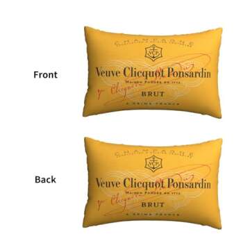 Aidashopgift V-Euve C-Licquot 30 X 20 Inch Rectangle Cushion Cover Luxury Modern Rustic Lumbar Throw Pillow Cover Decorative Pillowcase for Couch Sofa Living Room Bedroom Car