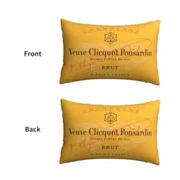 Aidashopgift V-Euve C-Licquot 30 X 20 Inch Rectangle Cushion Cover Luxury Modern Rustic Lumbar Throw Pillow Cover Decorative Pillowcase for Couch Sofa Living Room Bedroom Car